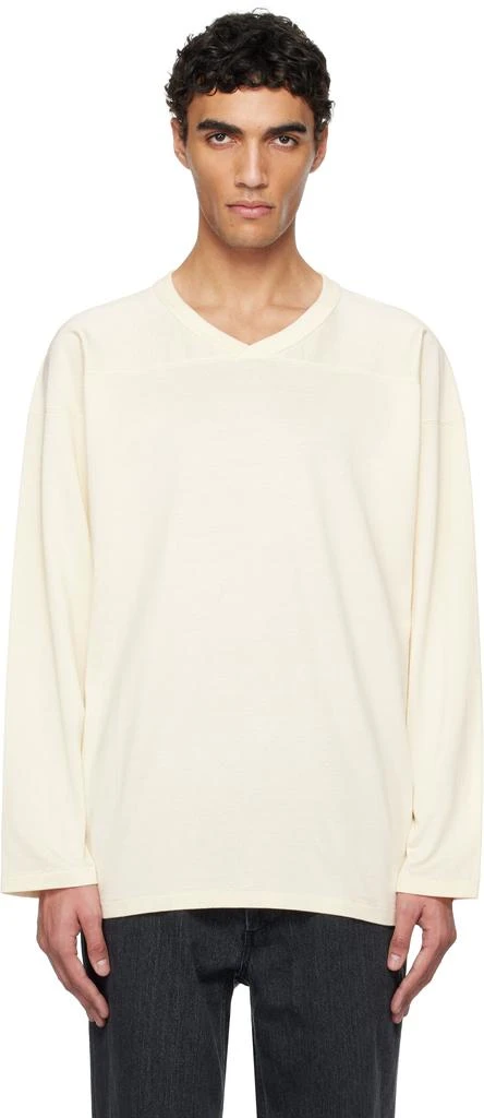 Nanamica Off-White Rayon Cotton L/S T-shirt 1