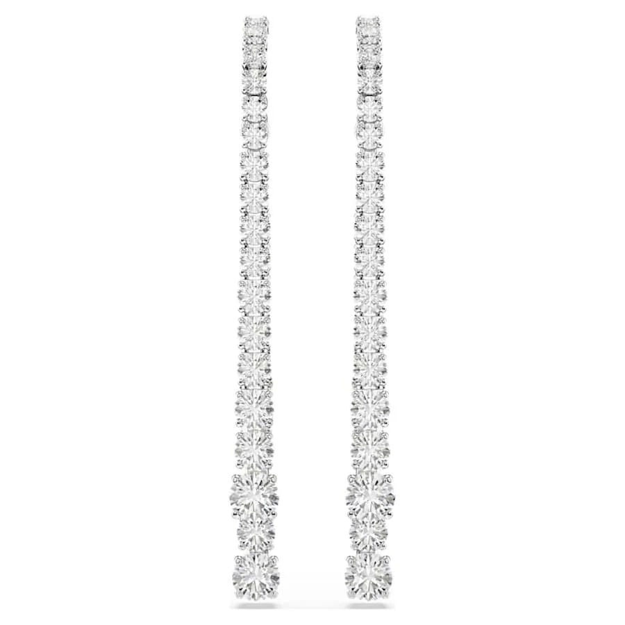 Swarovski Matrix Rhodium Plated Drop Earrings