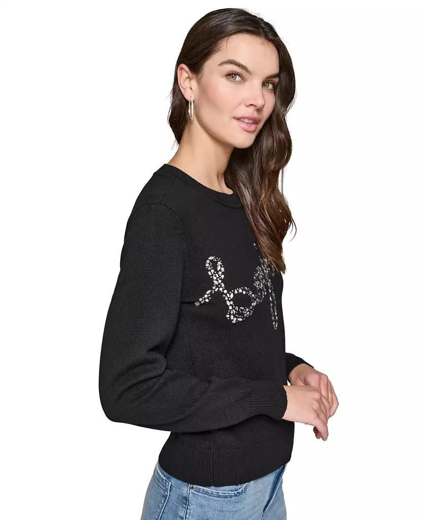 Karl Lagerfeld Paris Women's Embellished Graphic Sweater 3