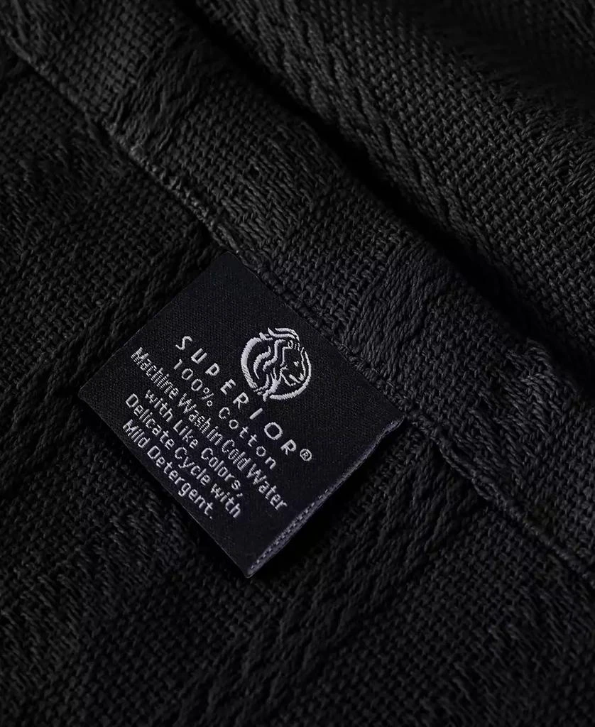 Superior Clara Cotton Textured Striped Lightweight Woven Blanket 4