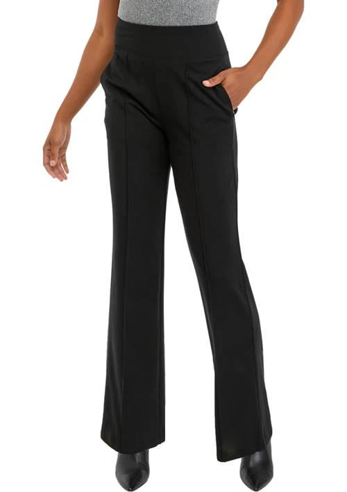 Truth Womens Wide Leg Pintuck Pants 1