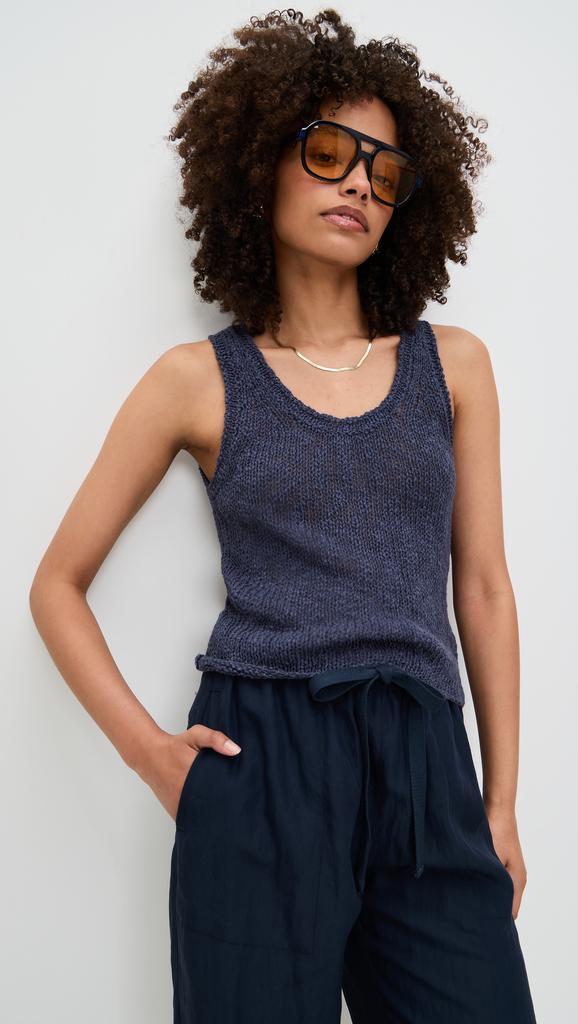 James Perse Loose Knit Cotton Linen Tank