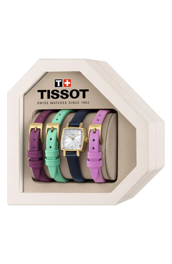 Tissot Lovely Summer Leather Strap Square Watch & Interchangeable Straps Set, 20mm 5