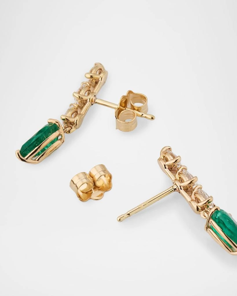 LANA Green Emerald and Pear Diamond Ear Crawlers 4