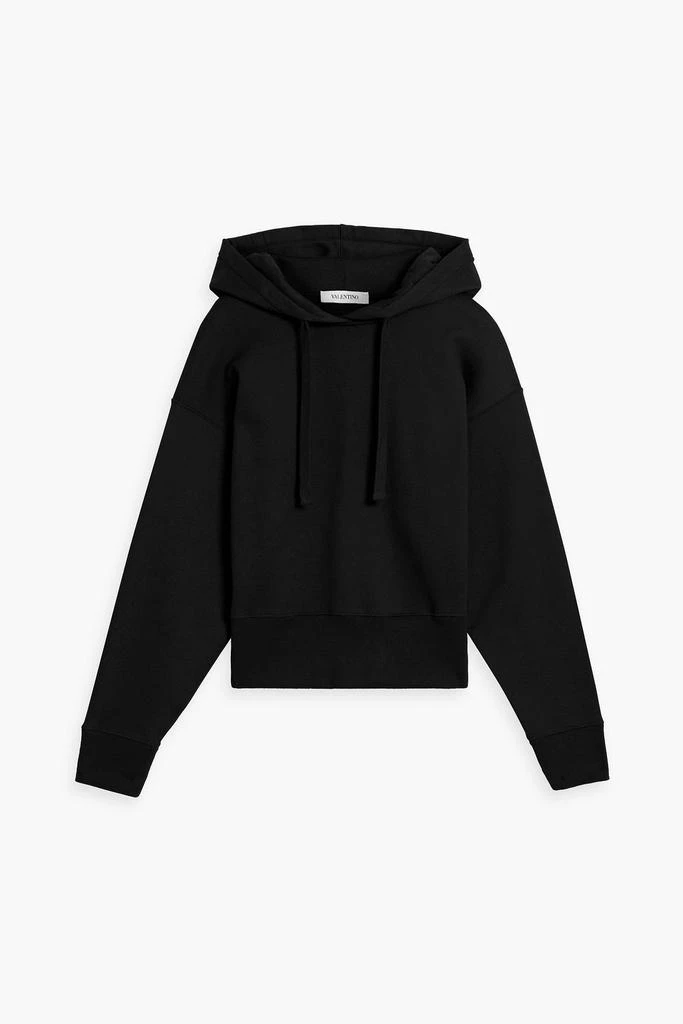 Valentino French cotton-blend terry hoodie 1
