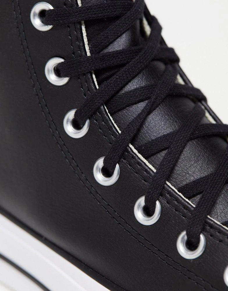 Converse Converse chuck taylor all star Hi lift trainers in black leather 4
