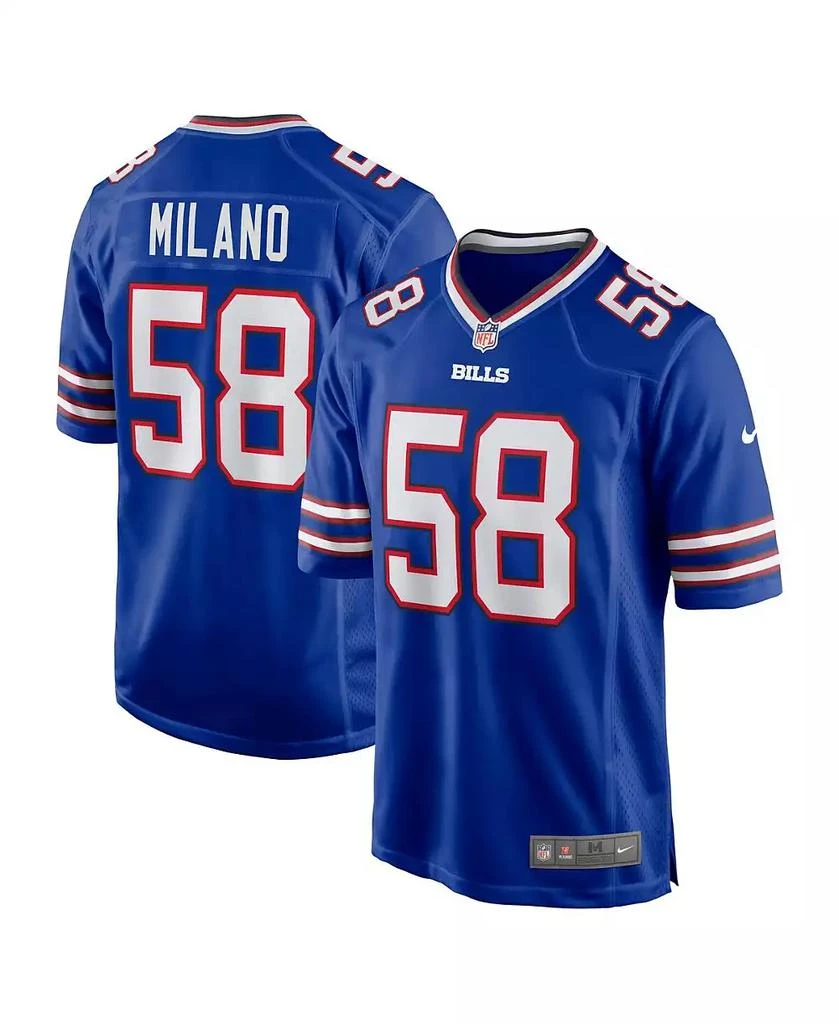 NIKE Men's Matt Milano Royal Buffalo Bills Game Player Jersey 1