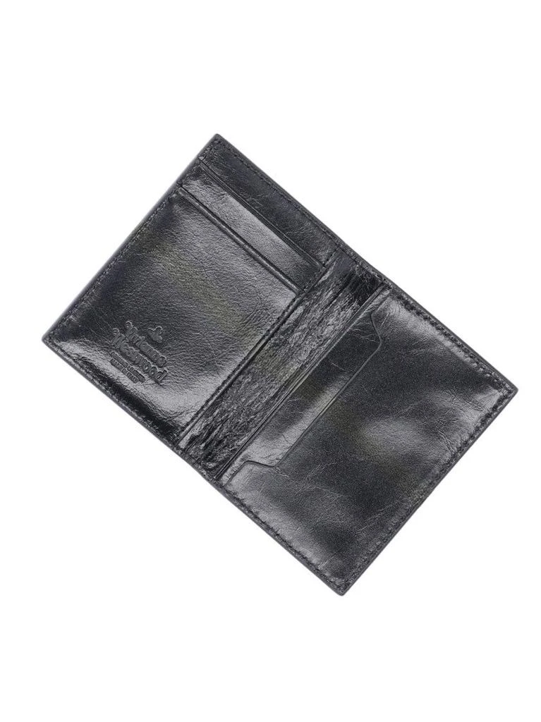 Vivienne Westwood Smooth Black Wallet With Iconic Emblem 3