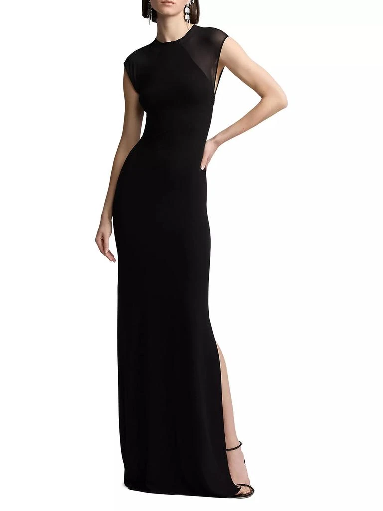 Ralph Lauren Mesh Cap Sleeve Slip Gown 5