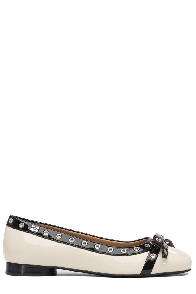 Ganni Ganni Eyelets Bow Ballerinas - Shoes - Free Shipping