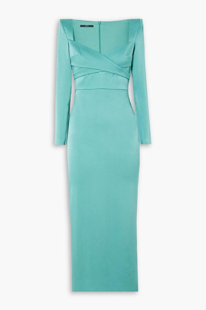 Alex Perry Linden wrap-effect satin-crepe midi dress