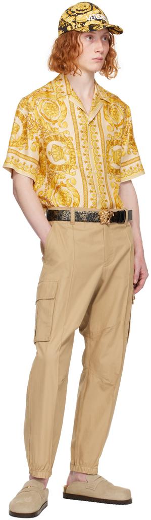 【VERSACE】Barocco Sea T-shirt Beige Versace Beige & Yellow Barocco Shirt - Shirts - Free