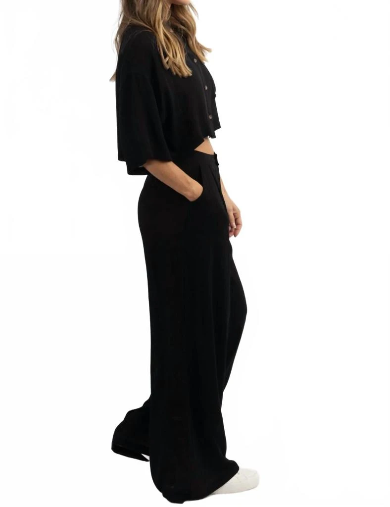 Minco Float On Collar Pant Set In Black 2