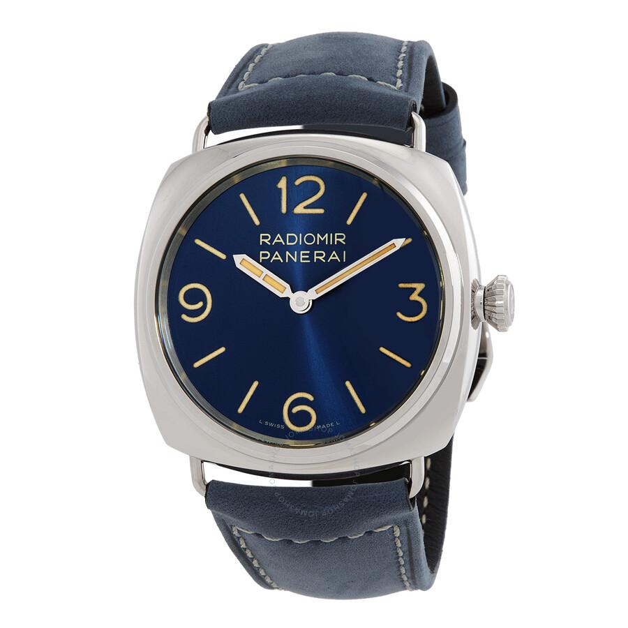 Panerai Radiomir Officine 45mm Hand Wind Blue Dial Men's Watch PAM01383