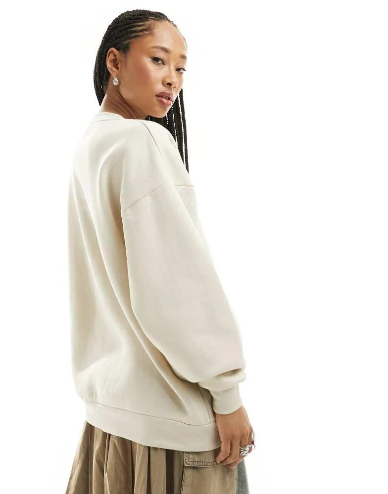 Daisy Street Daisy Street relaxed fleece sweatshirt with Brooklyn embroidery 4