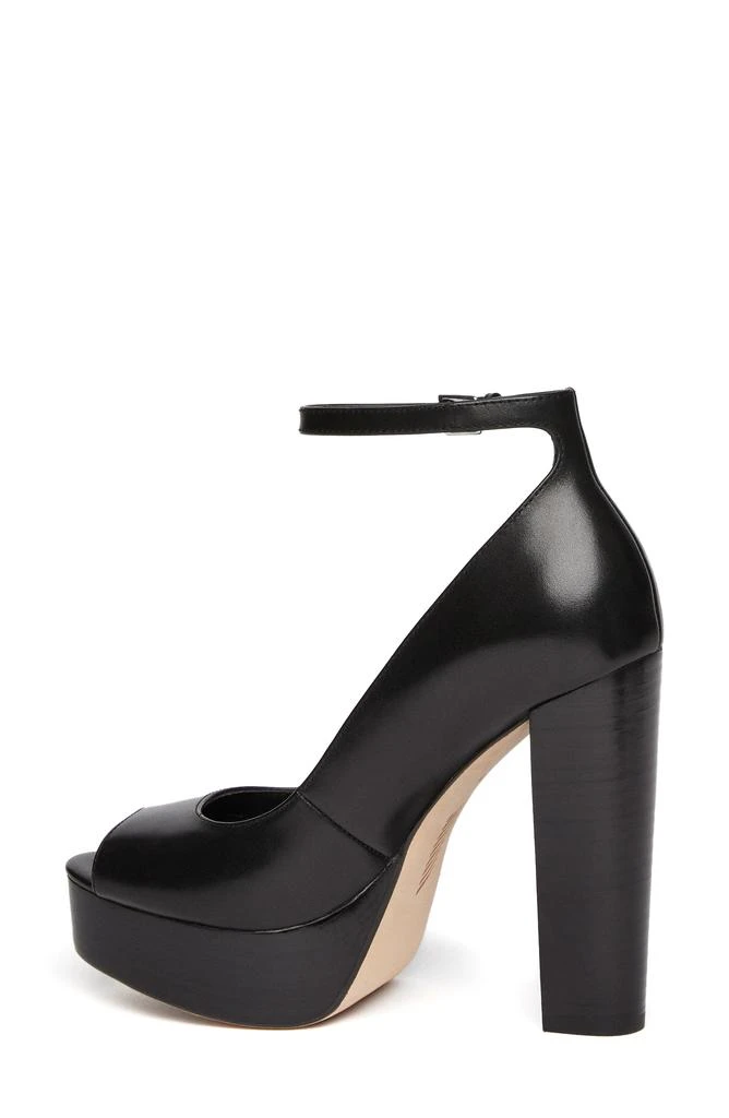 Paige Cassidy Ankle Strap Peep Toe Platform Pump 5