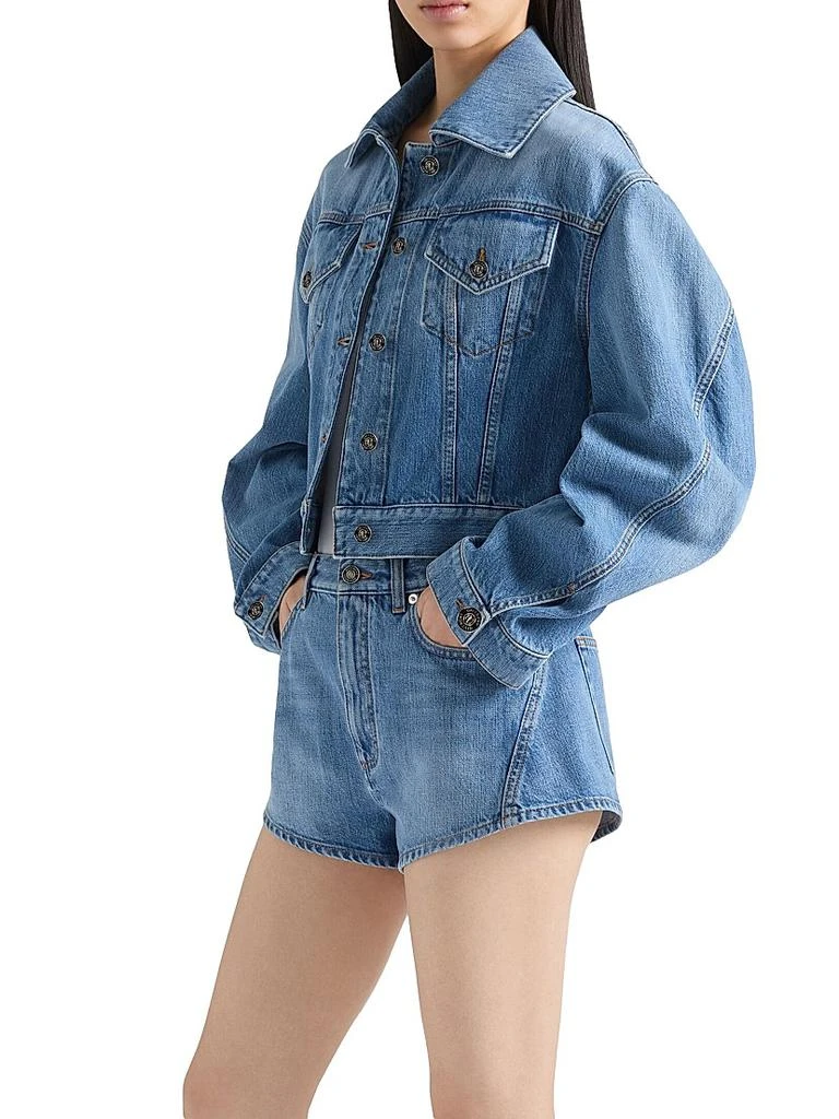 Givenchy Mini Shorts in Washed Denim 4