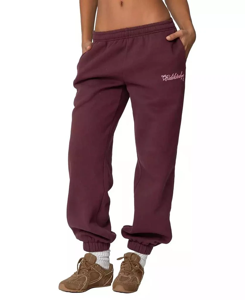 Edikted Women
s Sasha Bow Detail Sweatpants