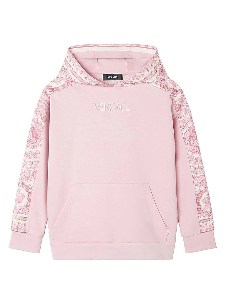 Versace Little Girl
s 
Girl
s Logo Barocco Foulard Fleece Hoodie