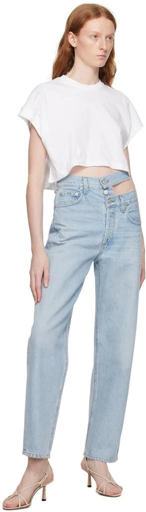 AGOLDE Blue Broken Waistband Jeans 4