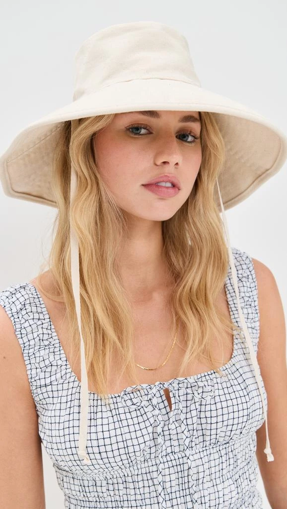 Canvas Sun Hat with Removable Twill Chinstrap Hat Attack Livvy Canvas Sun Hat with Removable Twill  main image 2