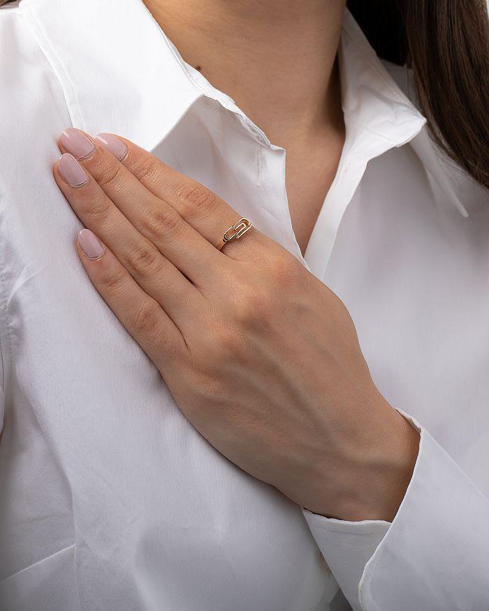 Zoe Lev 14K Yellow Gold Paperclip Ring