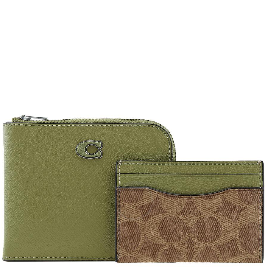 Coach Signature Canvas 3 In 1 L-Zip Wallet