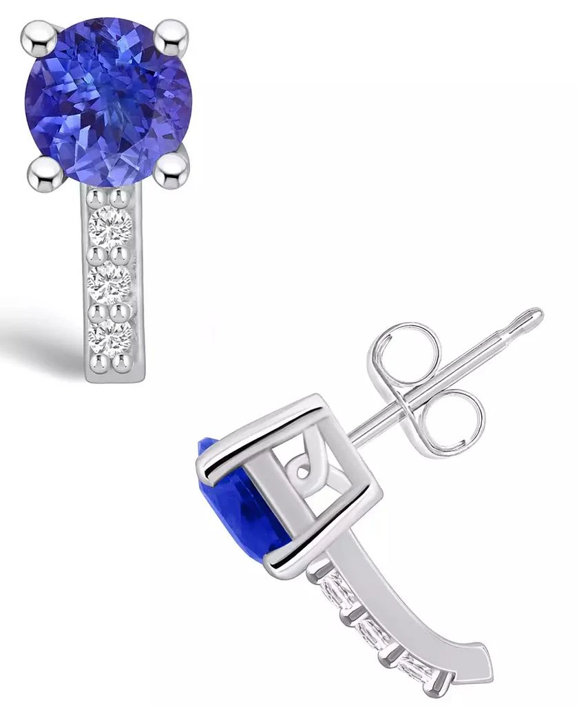 Macy's Tanzanite (1-5/8 Ct. t.w.) and Diamond (1/8 Ct. t.w.) Stud Earrings 1