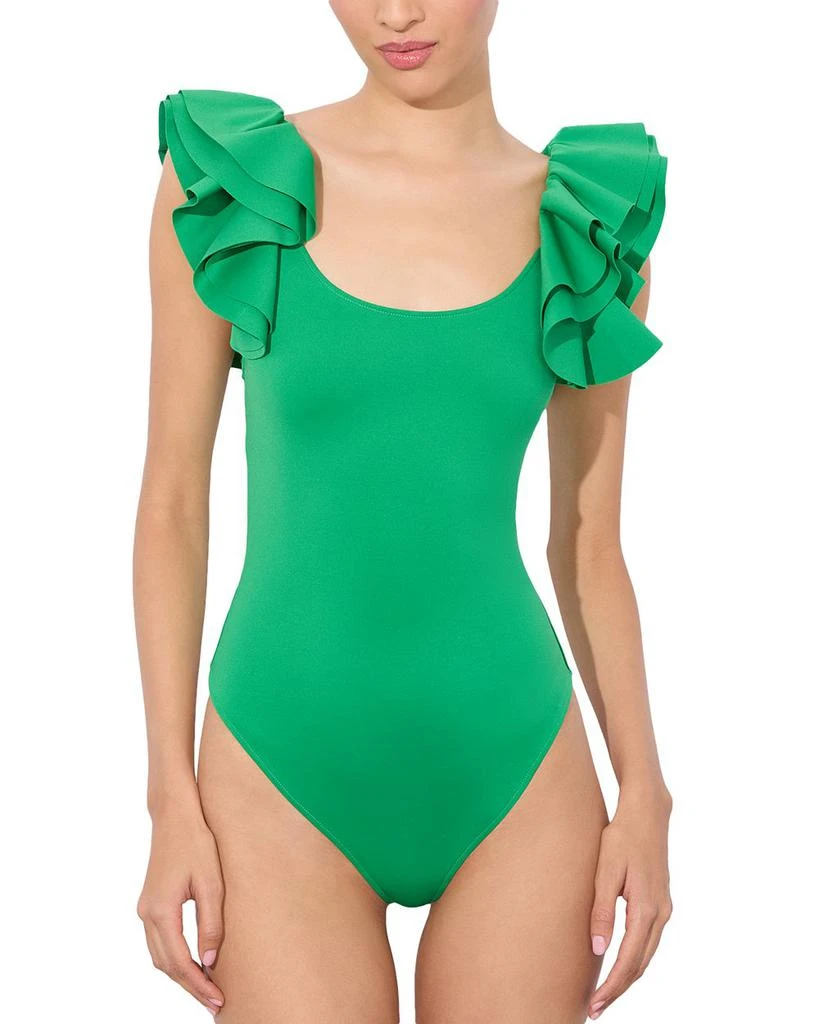 Alice + Olivia Tawny Ruffle Sleeve Bodysuit 1