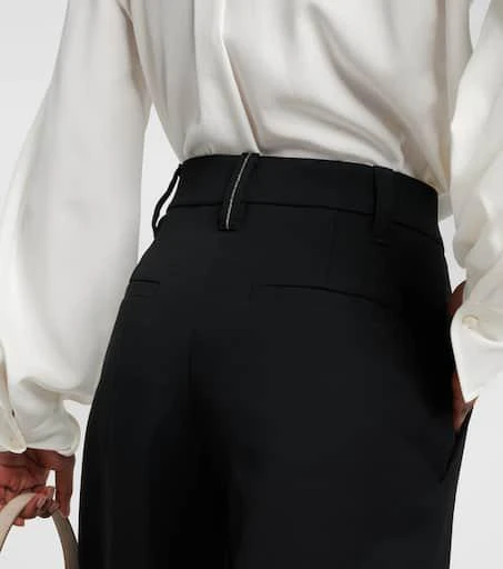 Brunello Cucinelli High-rise gabardine wide-leg pants 6