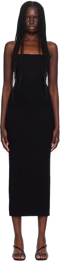 LESET Black Rio Bandeau Midi Dress