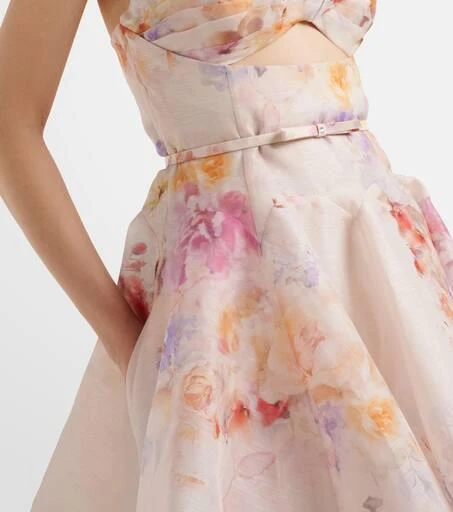 Zimmermann Crush Twist floral linen and silk minidress 5