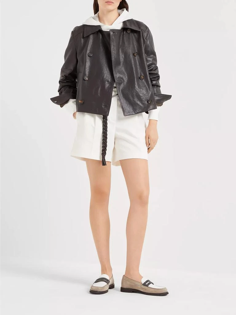 Brunello Cucinelli Faux Layered Sweatshirt with Detachable Hood 6