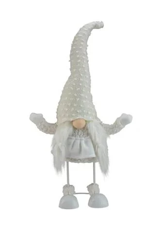 Northlight 24.5Inch White And Beige Sparkling Serena Christmas Gnome 1