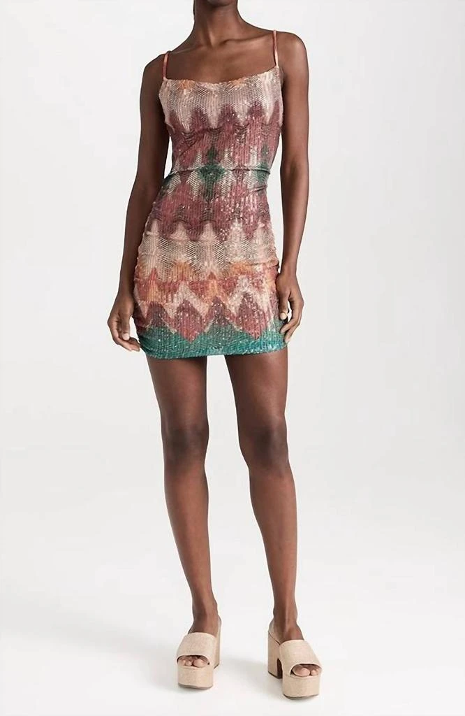 Ramy Brook Nia Dress In Multi Chevron 4