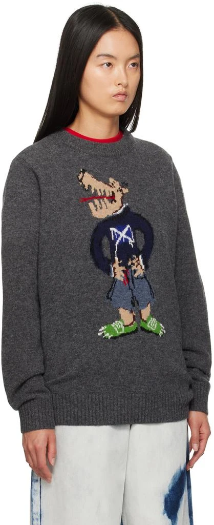 Charles Jeffrey Loverboy Gray Scots Wolf Sweater 2