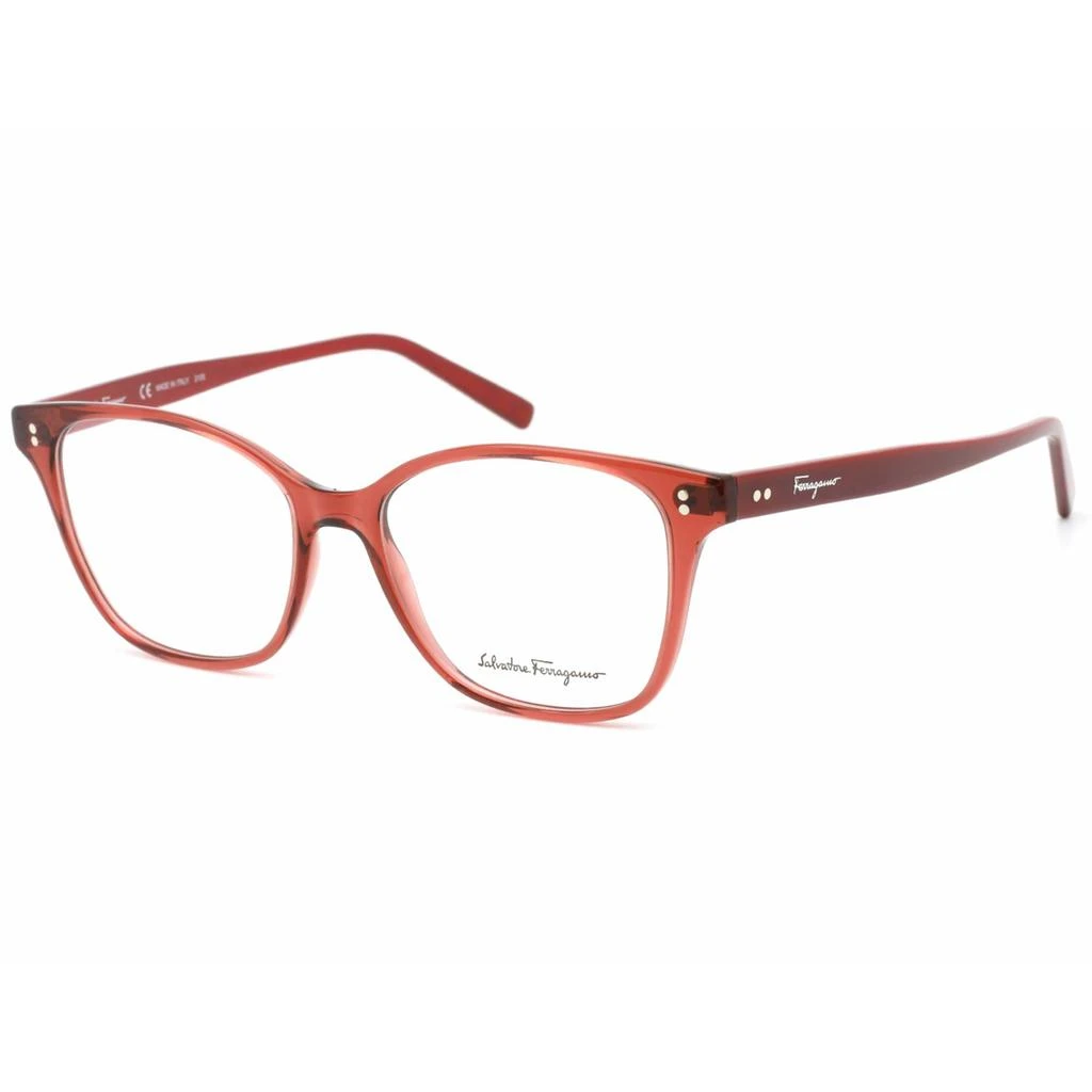 Salvatore Ferragamo Salvatore Ferragamo Women's Eyeglasses - Transparent Cherry Acetate Frame | SF2912 611 1