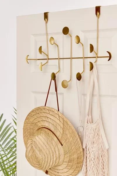 Urban Outfitters Moon Phase Metal Over-The-Door Multi-Hook 1