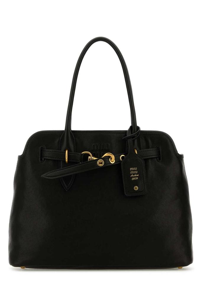 トートバッグ MIU MIU 25SS Black Matelasse Tote Mini Bag 5BP088 AN88 F0002 Matelassé leather tote bag in black - Miu Miu | Mytheresa