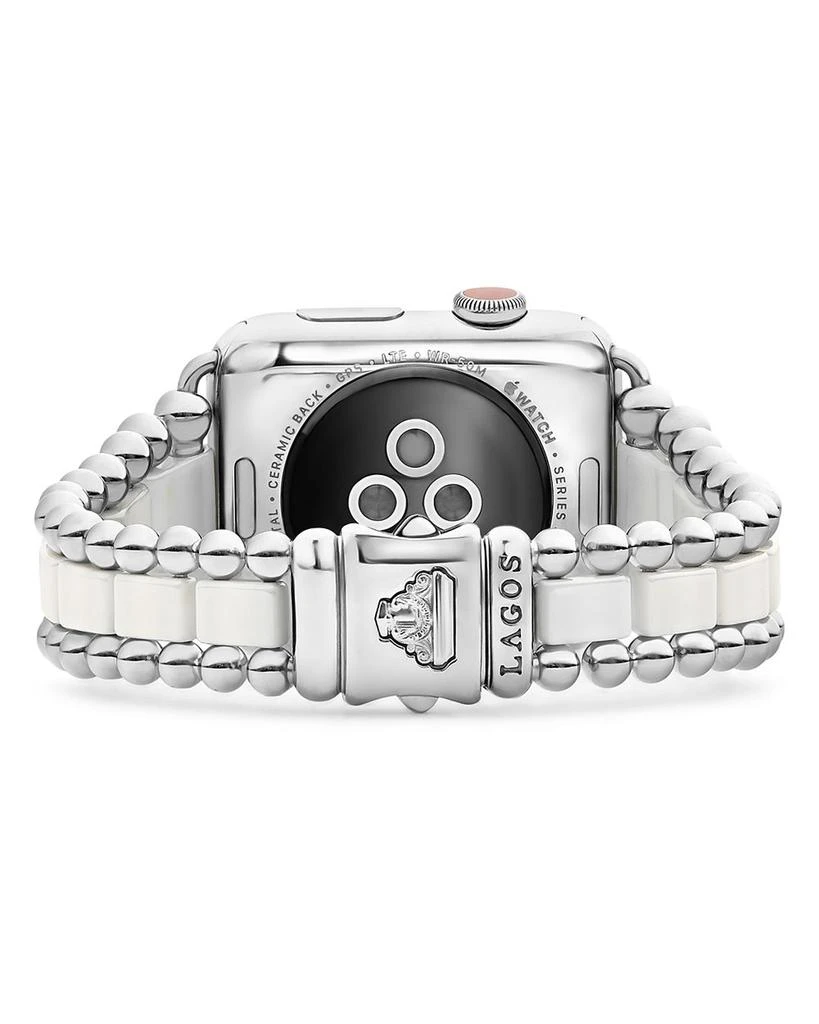 LAGOS White Ceramic Smart Caviar Apple™ Watch Band, 38mm-42mm 5