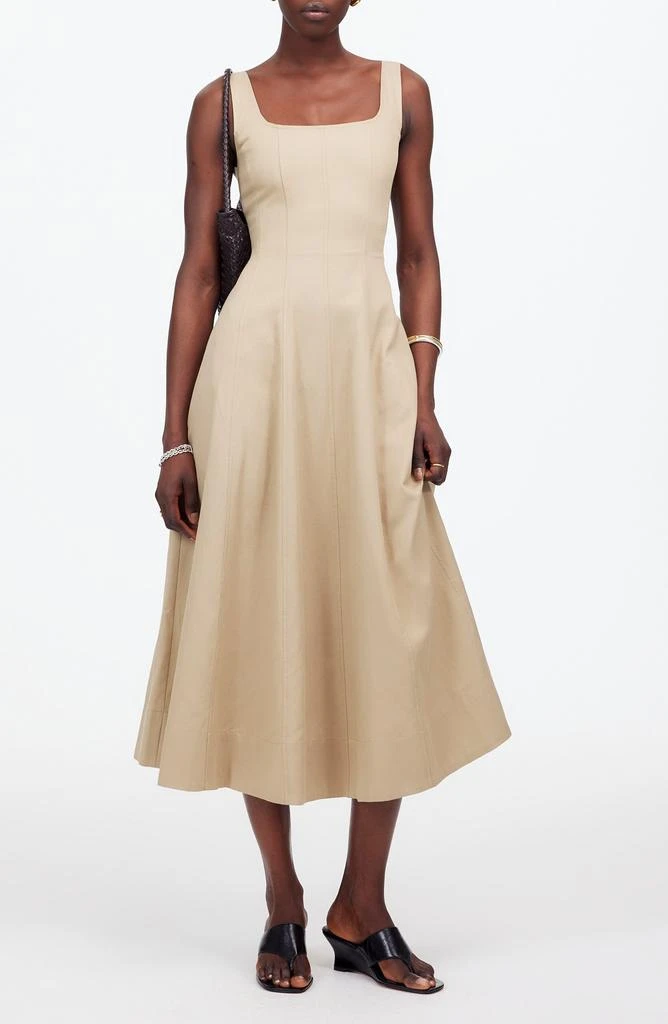 Seamed Square Neck Sleeveless Midi Dress  On Sale Now with Up to 25% Off |  Discover Exclusive Deals & Savings at BeyondStyle  Authentic Madewell  female|clothing|women|dresses|dress with Limited-Time Discounts, Free  Shipping,