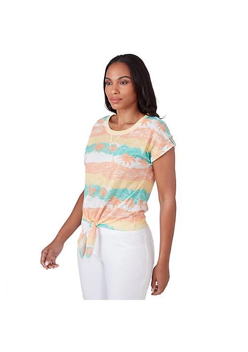 Hearts of Palm Of Palm Sol Mates Printed T Sleeve Top 3