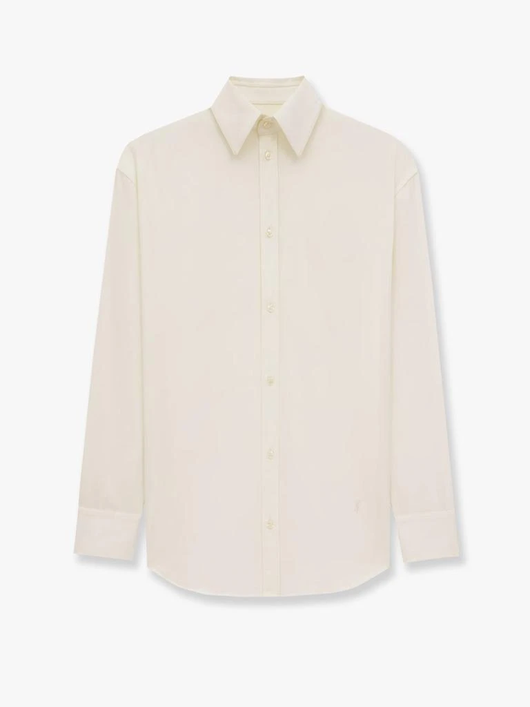 Yves Saint Laurent Certified cotton shirt with Monogram embroidery 1