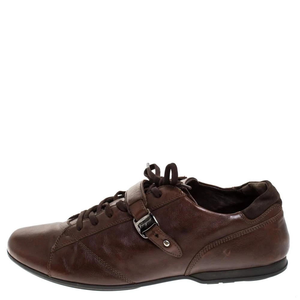 Salvatore Ferragamo Salvatore Ferragamo Brown Leather Low Top Sneakers Size 45.5 2