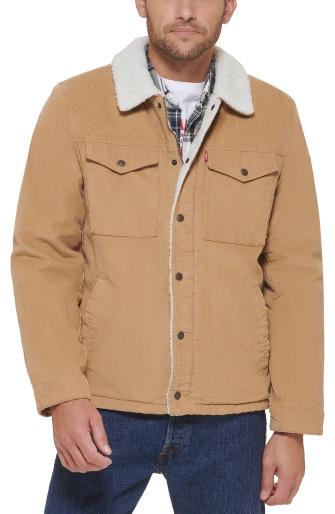 Levi's Corduroy Faux Shearling Lined Trucker Jacket