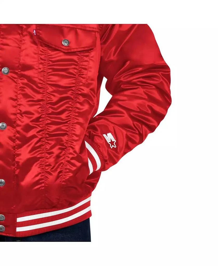 Levi's Starter Men's x Red Arizona Diamondbacks Silver Tab Satin Full-Snap Trucker Jacket 3