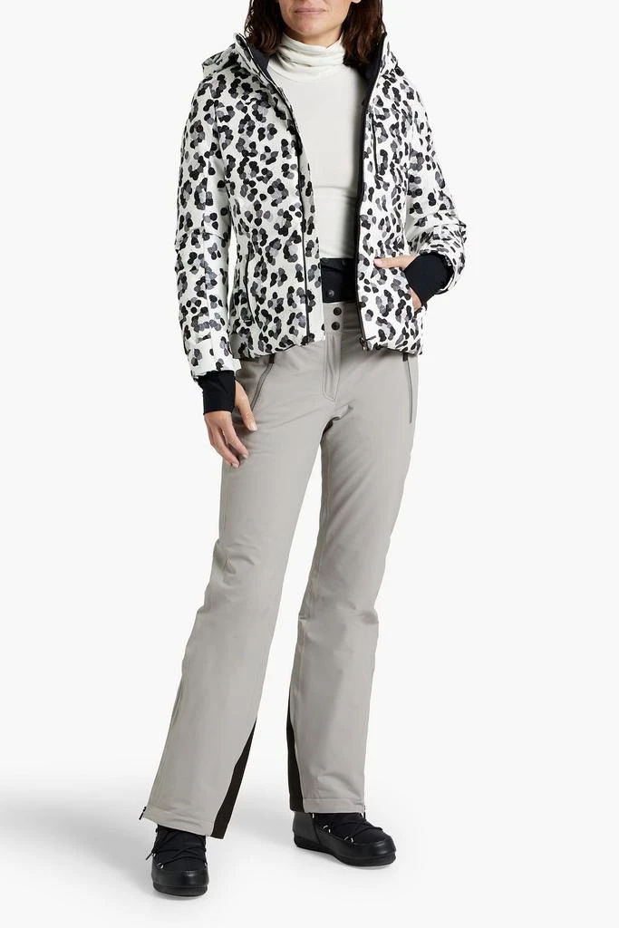 Aztech Mountain Nuke quilted leopard-print hooded ski jacket 2