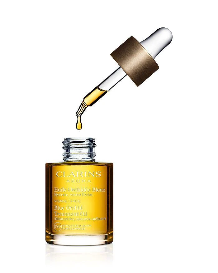 Clarins Blue Orchid Radiance & Hydrating Face Treatment Oil 1 oz. 4