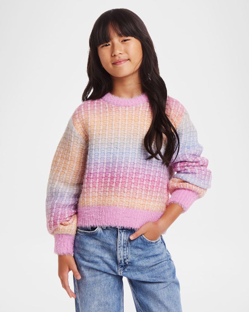 Andy & Evan Girl's Cropped Multicolor Sweater, Size 7-16