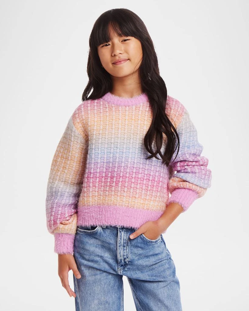 Andy & Evan Girl's Cropped Multicolor Sweater, Size 7-16 2
